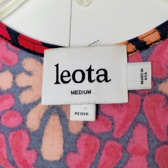 Leota Sweetheart Jersey Knit Faux Wrap Dress in Terazzo Print Size Medium - Picture 2 of 9